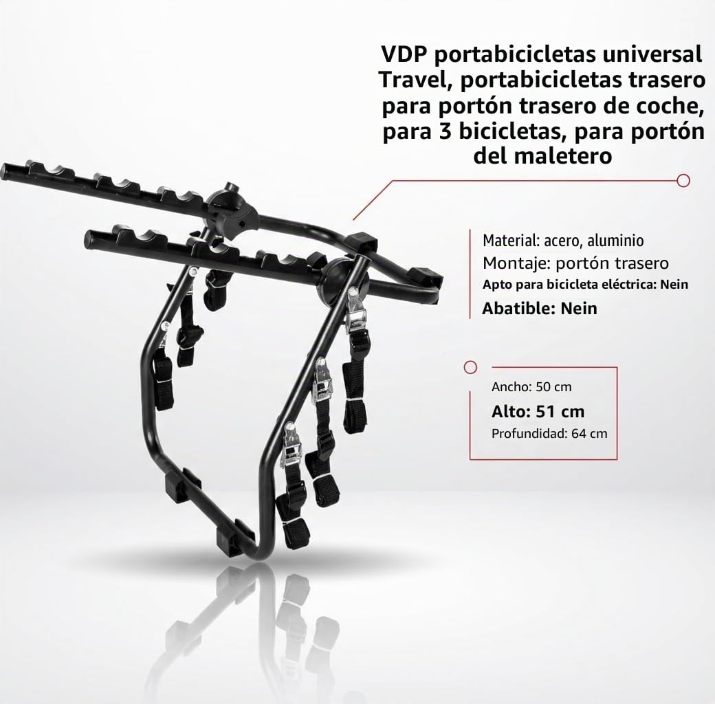 VDP Portabicicletas Trasero Travel Compatible con Citroen Xsara Picasso 99-10