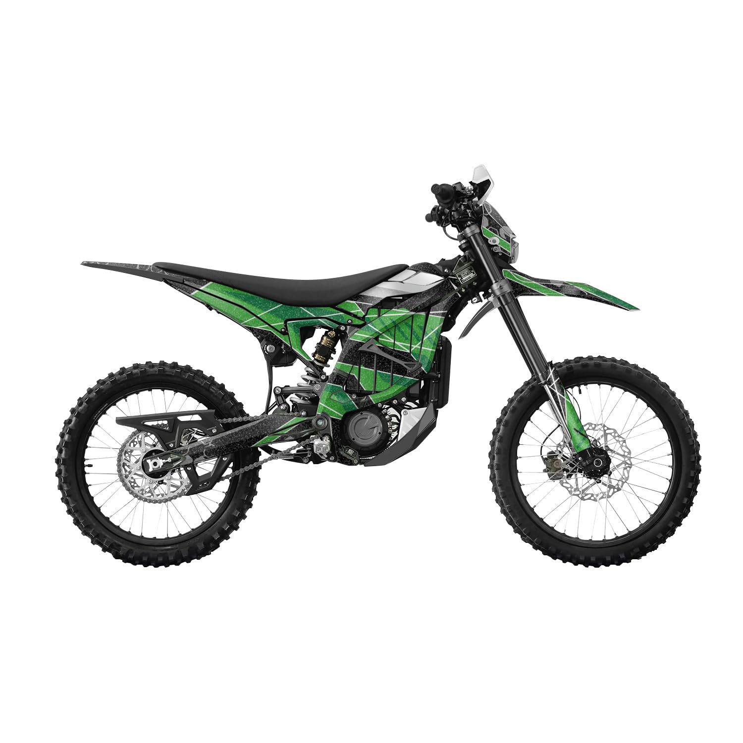 Glossy Glitter Surron Ultra Bee Graphics Kit Wrap - Racing Chaos Green - Sur-Ron Skin - Premium 3M Vinyl Protective Wrap Decal Cover - Easy to Apply | Crafted in The USA by MightySkins
