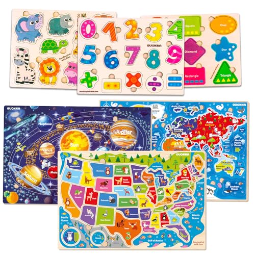 Image of QUOKKA Multipack of 6 Kids Puzzles for Boys and Girls