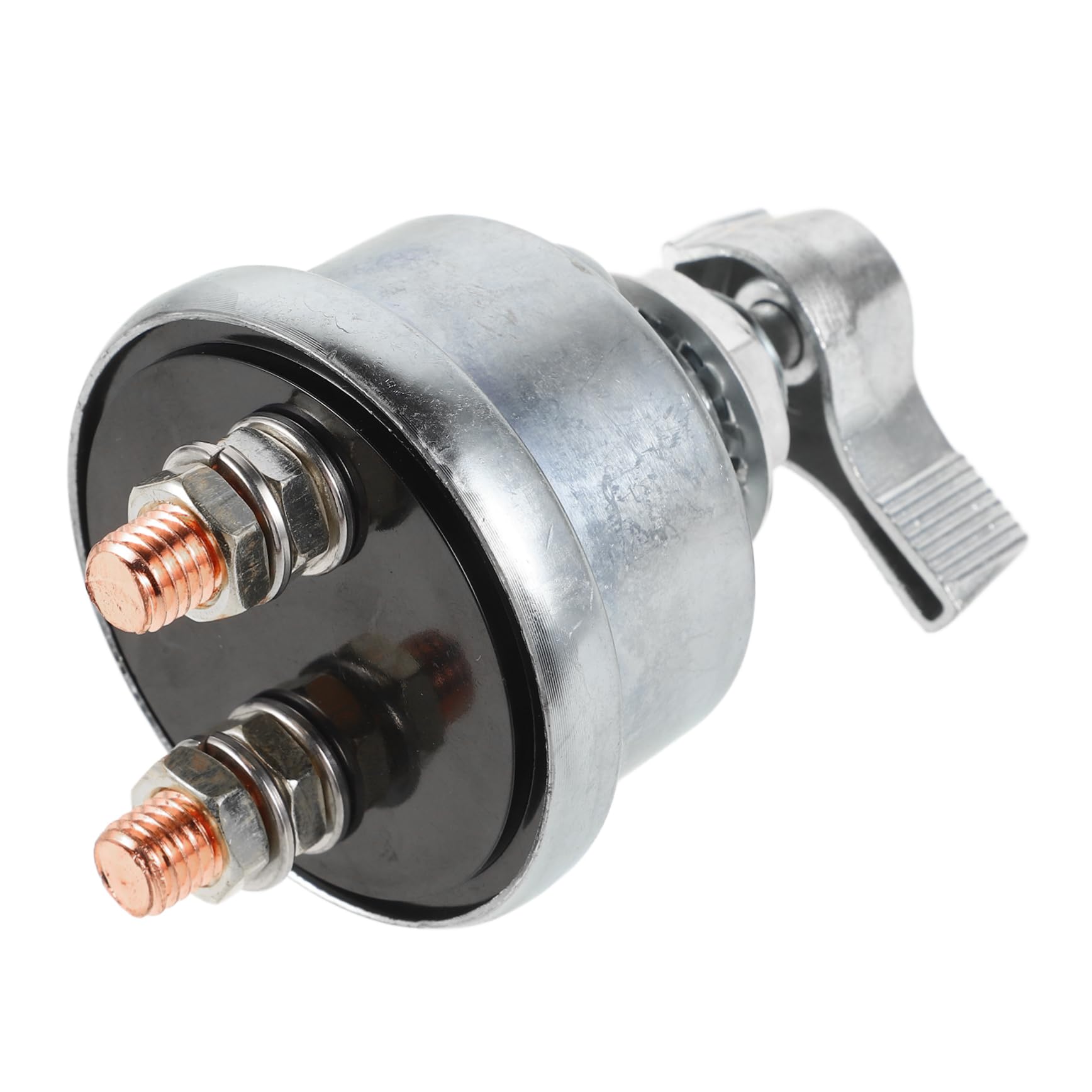 Amosfun 4 Piezas Interruptor de corte de batería cambiar Marina terminales llave bote interruptor de desconexión de batería 12v aislador de desconexión de de coche aluminio Plata