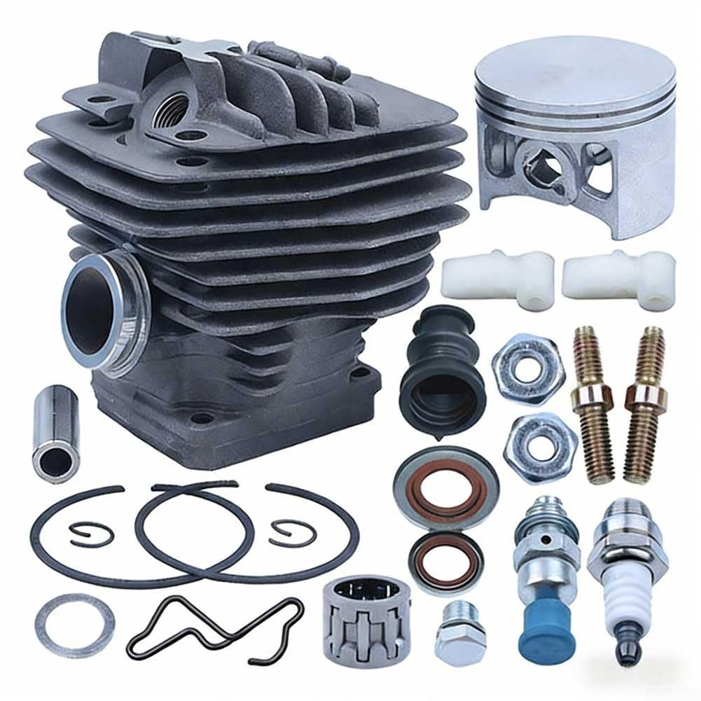 Kit di ricambio per cilindro a foro grande da 56 mm, compatibile con motosega MS660 e 066, include clip a molla collettore di aspirazione e dadi a barra