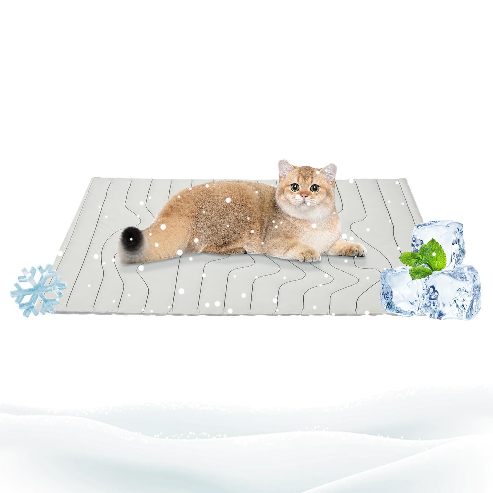 Générique Tapis rafraîchissant félin Lit imperméable Pliable | Tapis Rafraîchissant d'Été pour Petits Chiens Petits, Moyens, Grands, , Intérieur, Extérieur, Caisse, Chenil, Cage