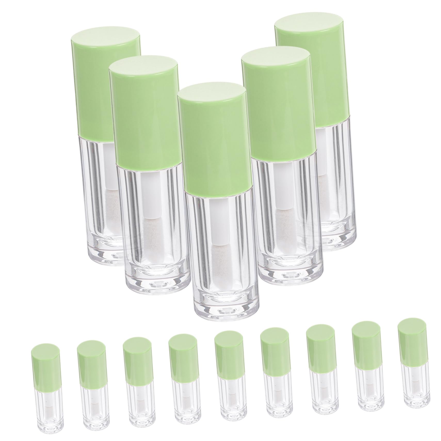 Tubos de Brillo Labial Transparentes de 6ml en Abs con Varita