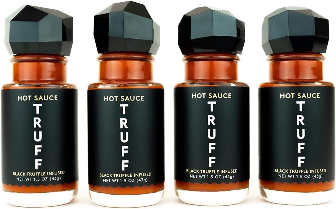 TRUFF Hot Sauce 4Pack Mini Set, Portable Travel Bottles of Gourmet Hot