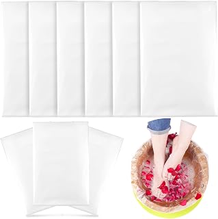 400 Pcs Disposable Foot Bath Liners Heavy Duty Thickened Plastic Foot Tub Liner Large Pedicure Spa Bags Portable Clear Bowl Bags for Tub Spa Home Hotel Beauty Salon, 25.6" x 27.5"