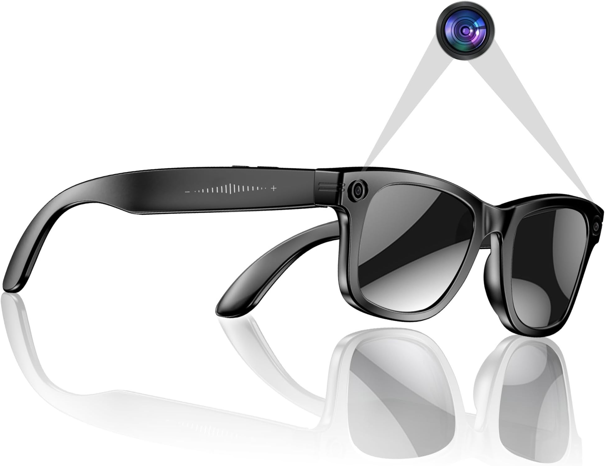 Yowow BIT AI Smart 4K Camera Glasses,HD 1080P Videos,Ultra-Wide Anti-Shake, Vlog Recording, AI Translation, AI Voice Assistant, Open Ears, Wi-Fi Transmission, Music Control (Sunglasses)