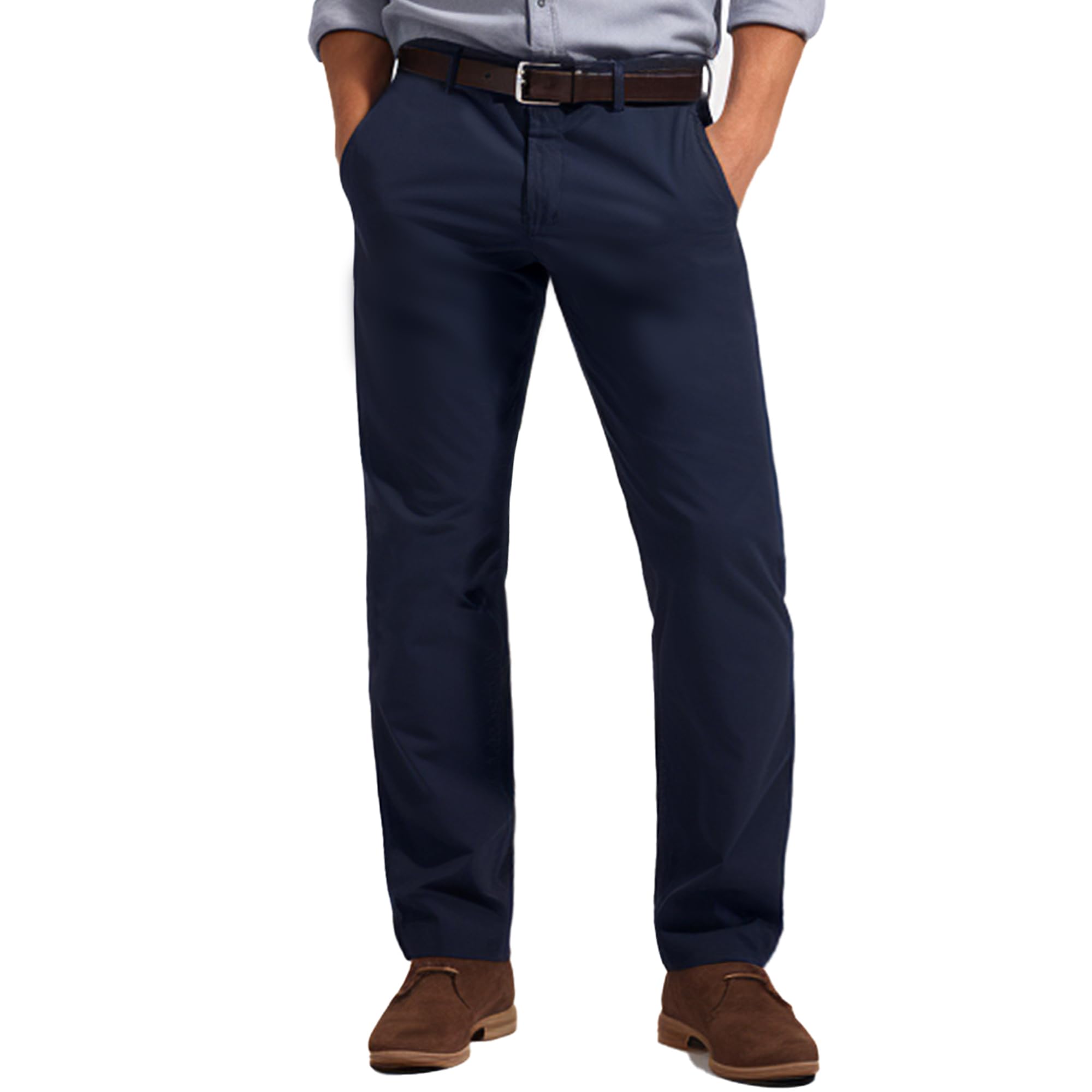 46X30, YUCENFU Mens Straight Fit Stretch Casual Pants Elastic Waist Casual Pants for Men