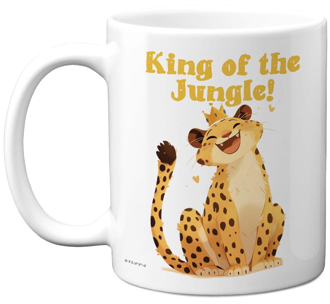Stuff4 Leopard Gifts - King of The Jungle - Happy Birthday Gifts Leopard Presents, Gift Father's Day, 11oz Ceramic Dishwasher Safe Premium Mugs