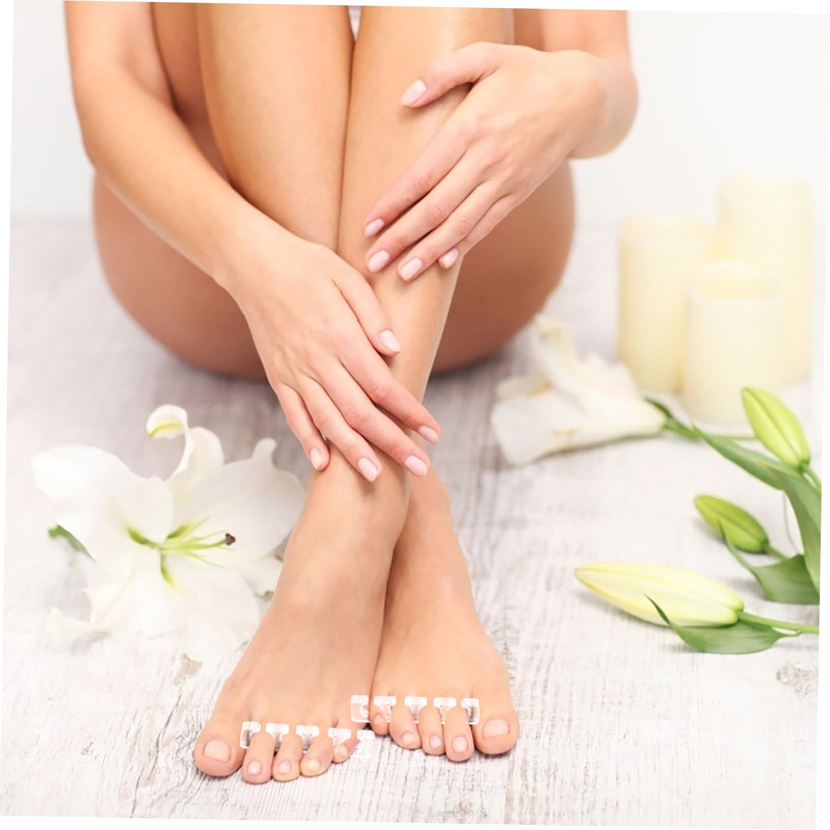 FOMIYES Women Toe Separators Nail Art Toe Dividers Pedicure Tools for Feet Spa Silicone Foot Toe Dividers