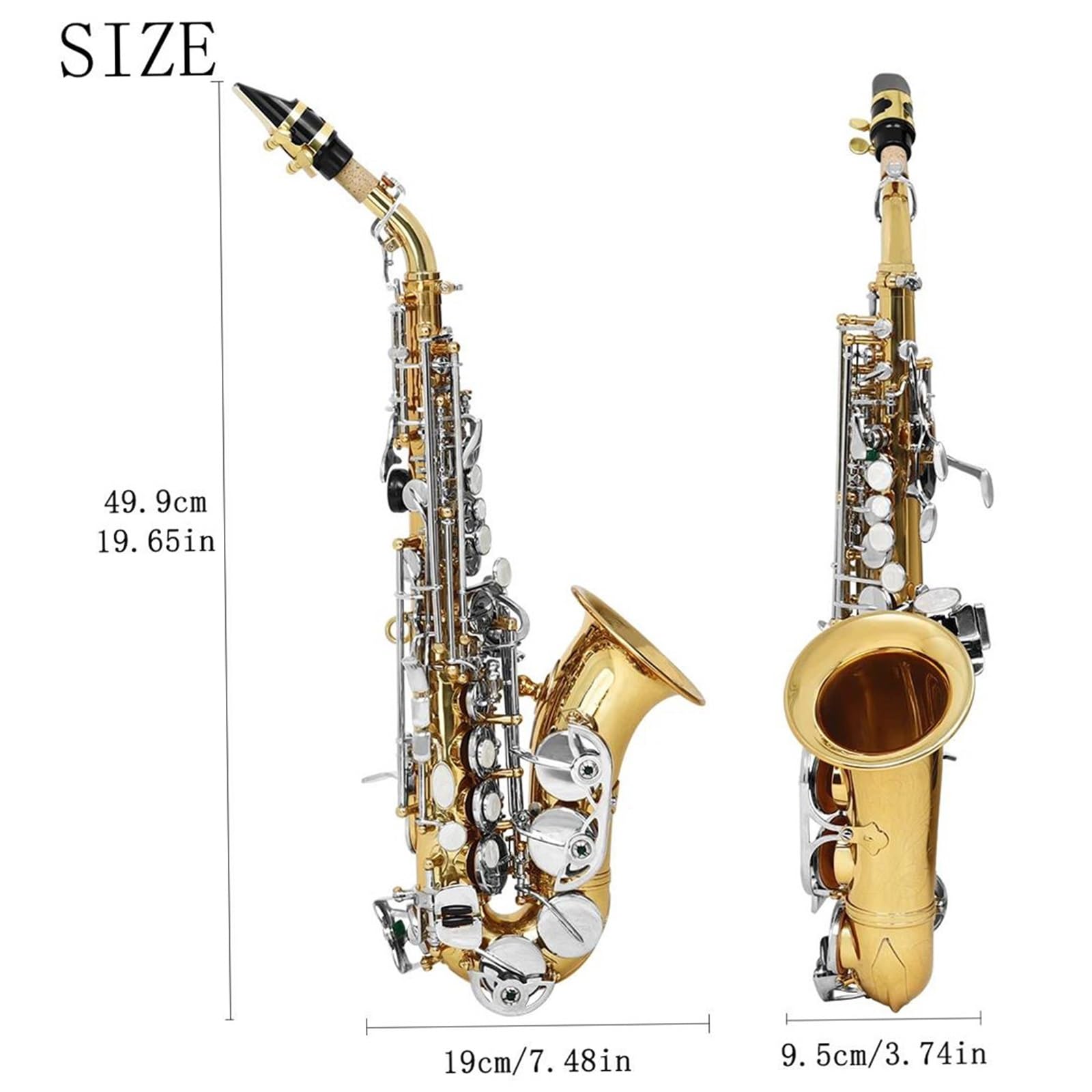 Saksofony dla miłośników muzyki Saksofon sopranowy Bb instrument dęty blaszany instrument dęty drewniany
