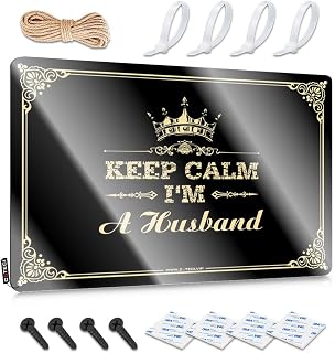 MZBS Keep Calm I'm A Husband Presents Fun – klocka dekor väggkonst dekoration (30 x 40 cm)
