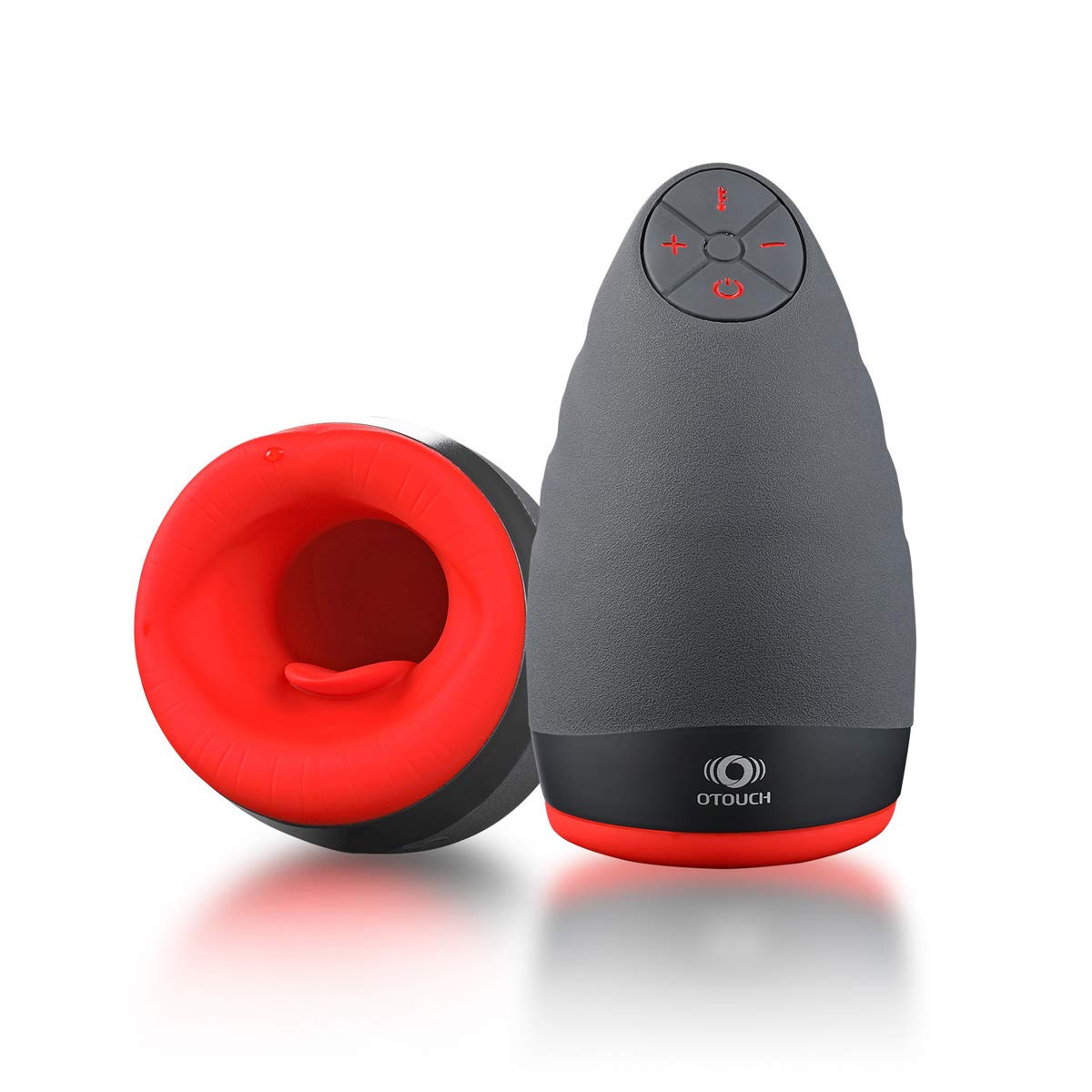 OTOUCH Chiven2 Masturbatore – Masturbatore Vibrante per Uomo con 6 Modalità – Creste e Borchie Stimolanti – Nero/Rosso