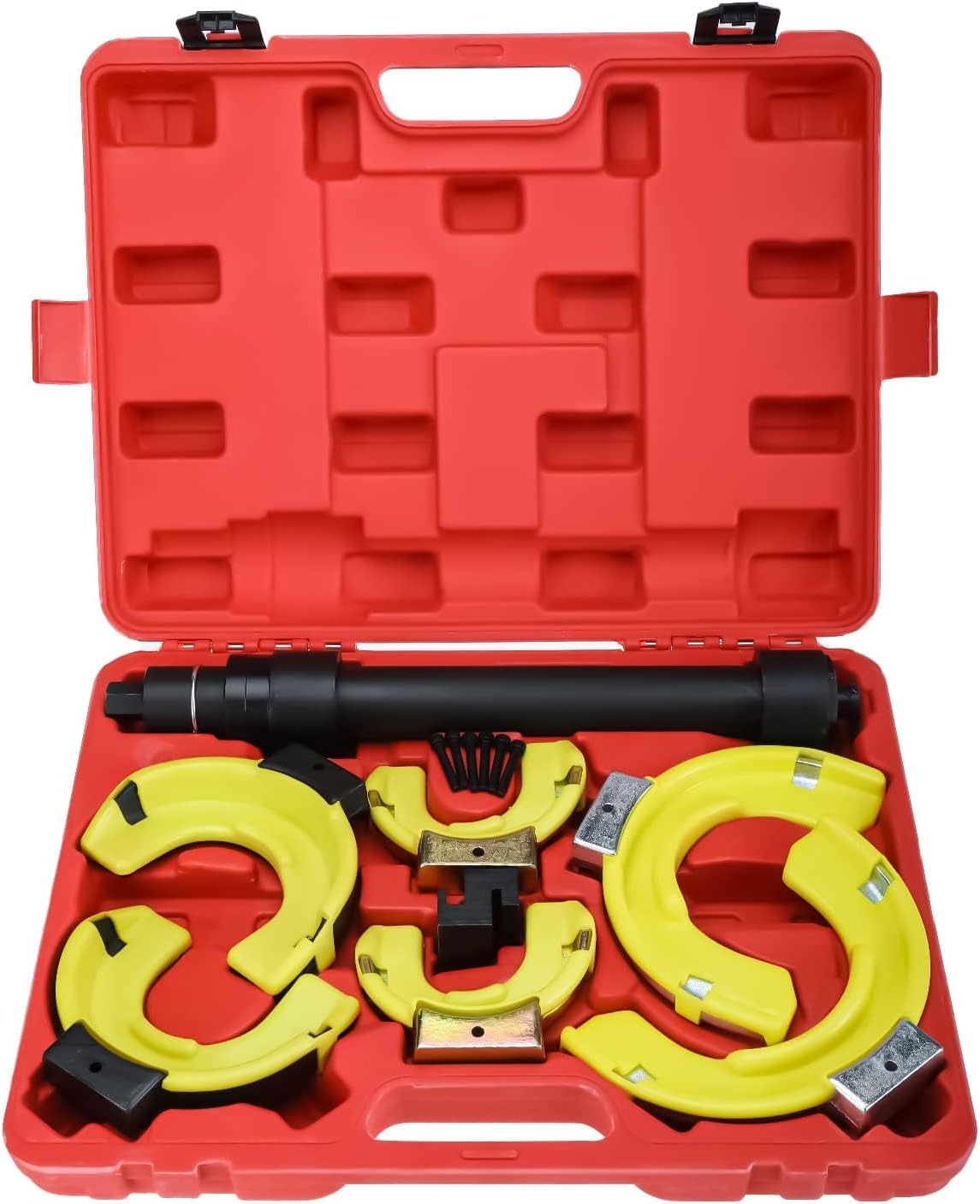 TANIASHOP Set Compressore Molle Ammortizzatori Set Tenditori per Ammortizzatore Tendimolle McPherson con 6 Morsetti 80-190mm per Sospensioni Auto capacità Max 2500Kg