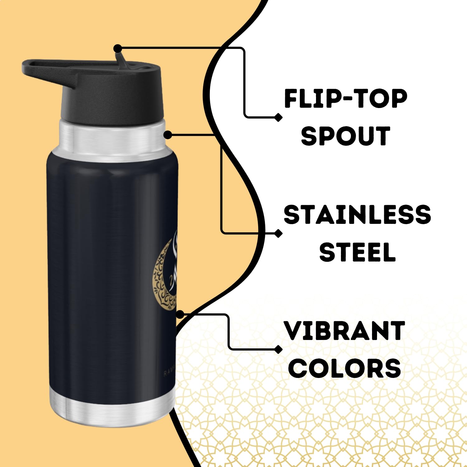 Ramadan Kareem Tumbler, 32oz Travel Mug for Ramadan, Eid Gifts, Personalized Water Bottle, Holiday Drinkware, Ramadan Decor