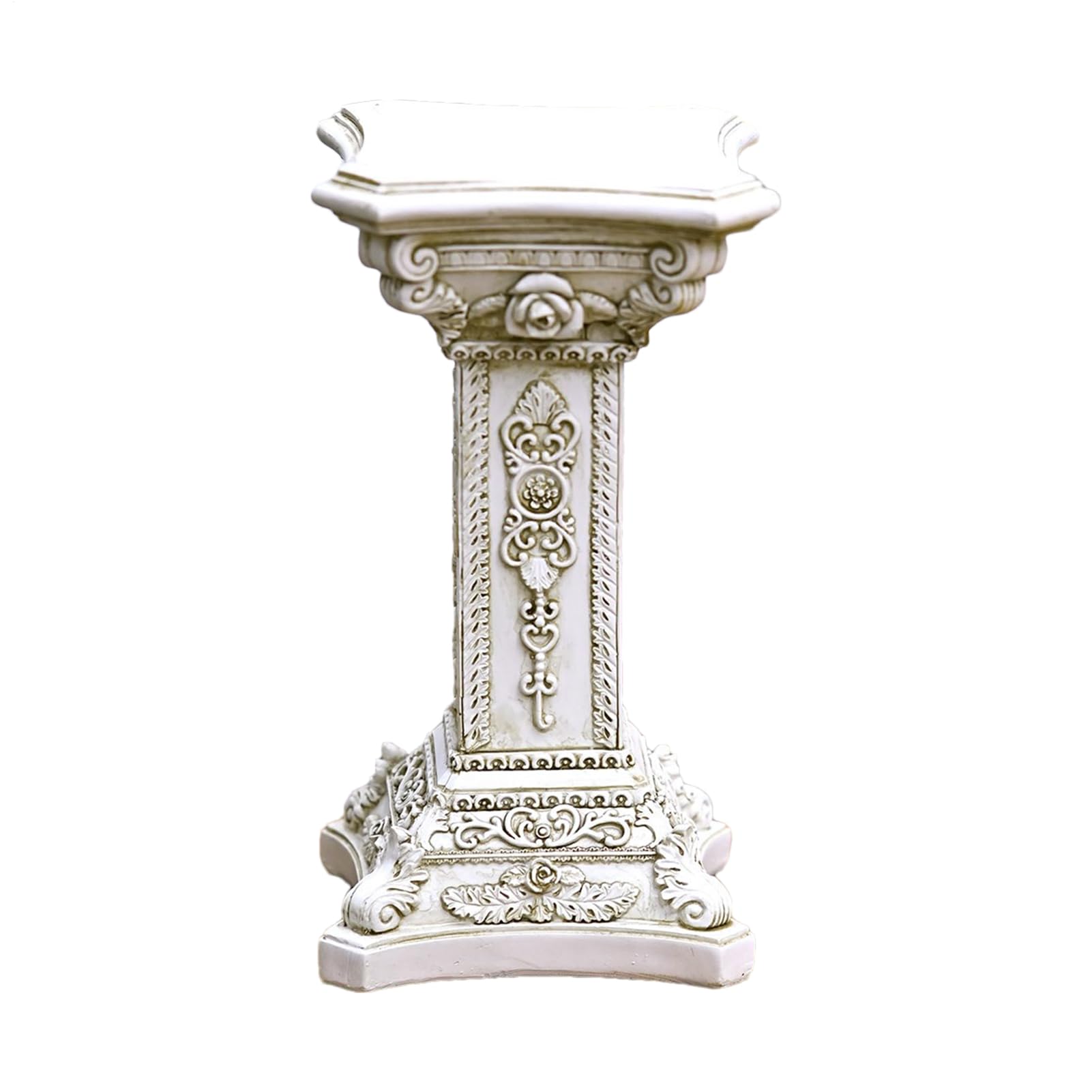 Générique Colonne Romaine | Statue de Piedestal Colonne Grecque - Ornement Vintage Sculpture Florale pour Jardin Cuisine Salle à Manger Mariage Événement