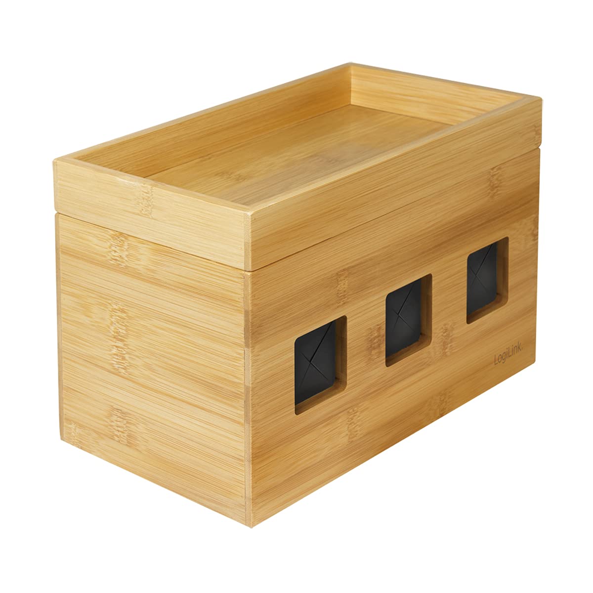 LogiLink KAB0076 Cable Box Medium 255 x 140 x 165 mm Bamboo