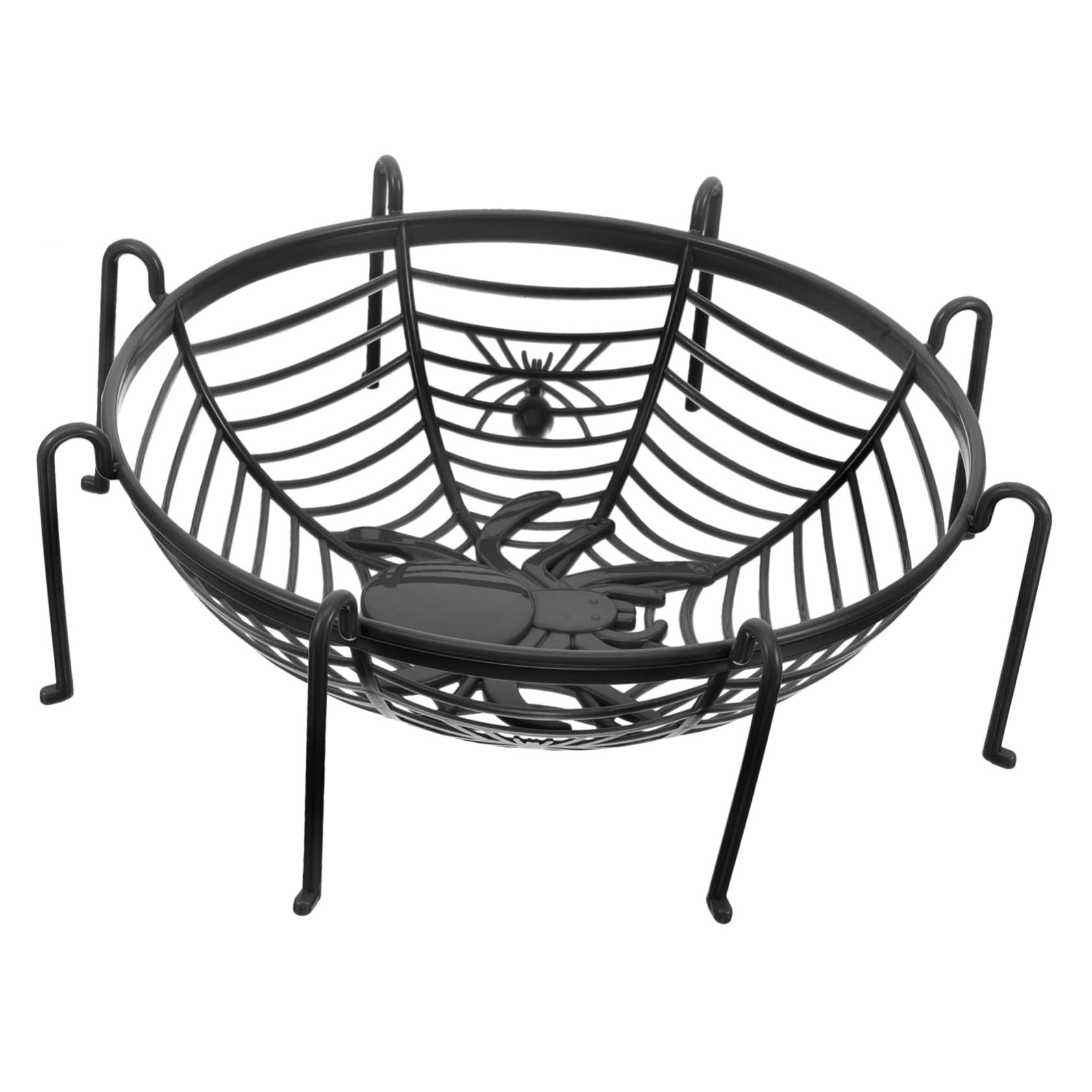 Didiseaon halloween spider web hamper storage basket fruit basket kitchen supplies food basket food serving plate home fruit plate snack containers food accessory plastic Cartoon candy plate