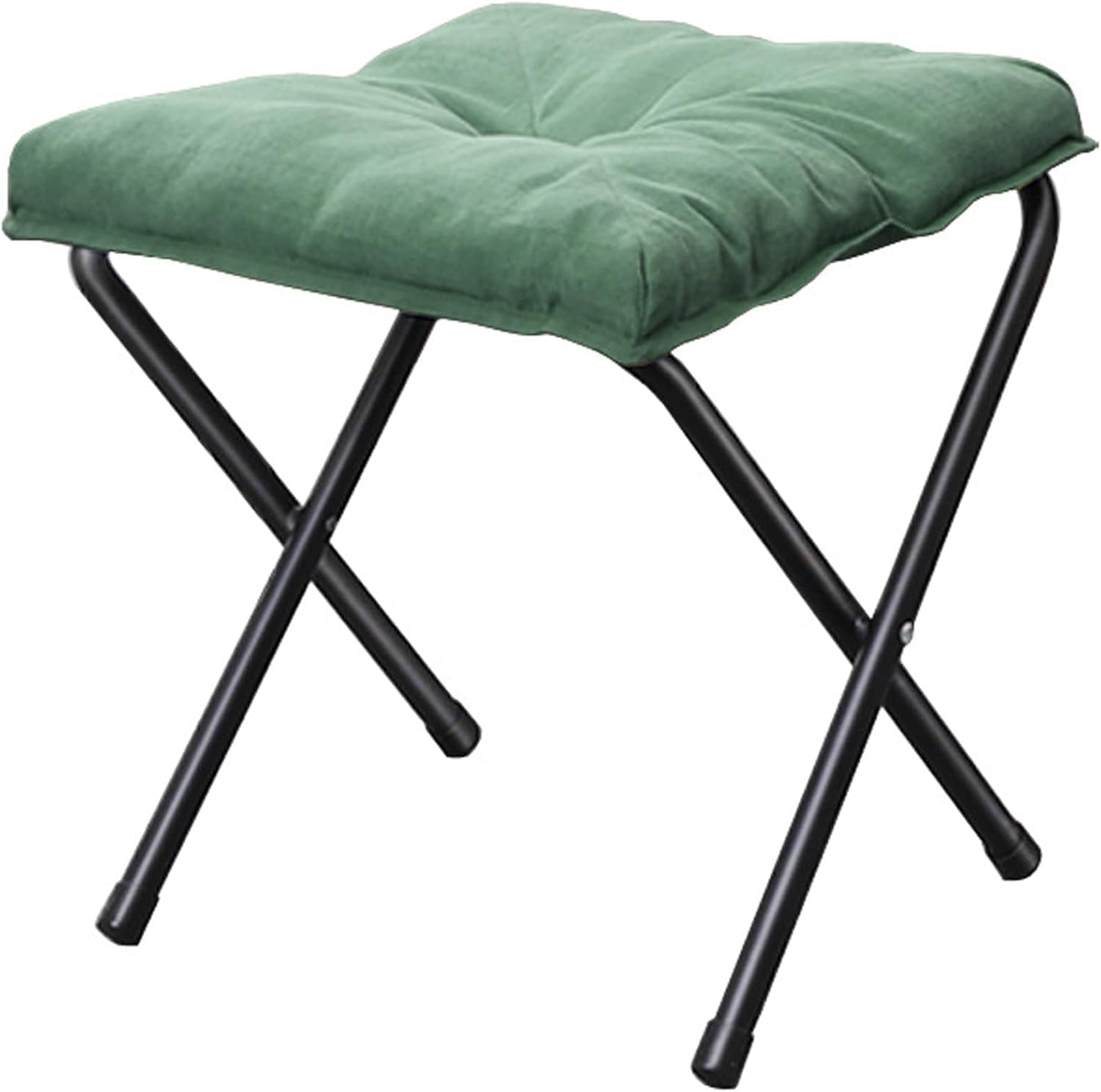 Foldable Ottoman Foot Rest, Foot Stool with Soft Cushion, Compact Lazy Sofa Stool for Living Room Bedroom Office Dorm RV (Blue)