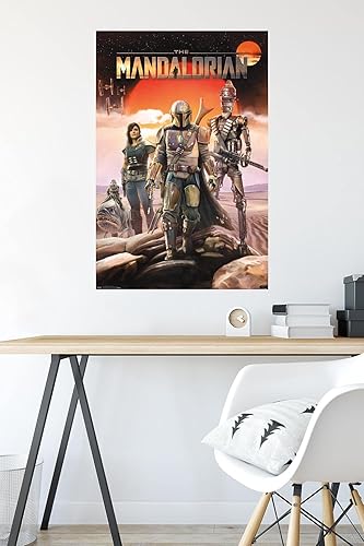 Miniatura 4 de Trends International Star Wars The Mandalorian - Póster de pared de grupo, 22.375 x 34 pulgadas, versión sin marco