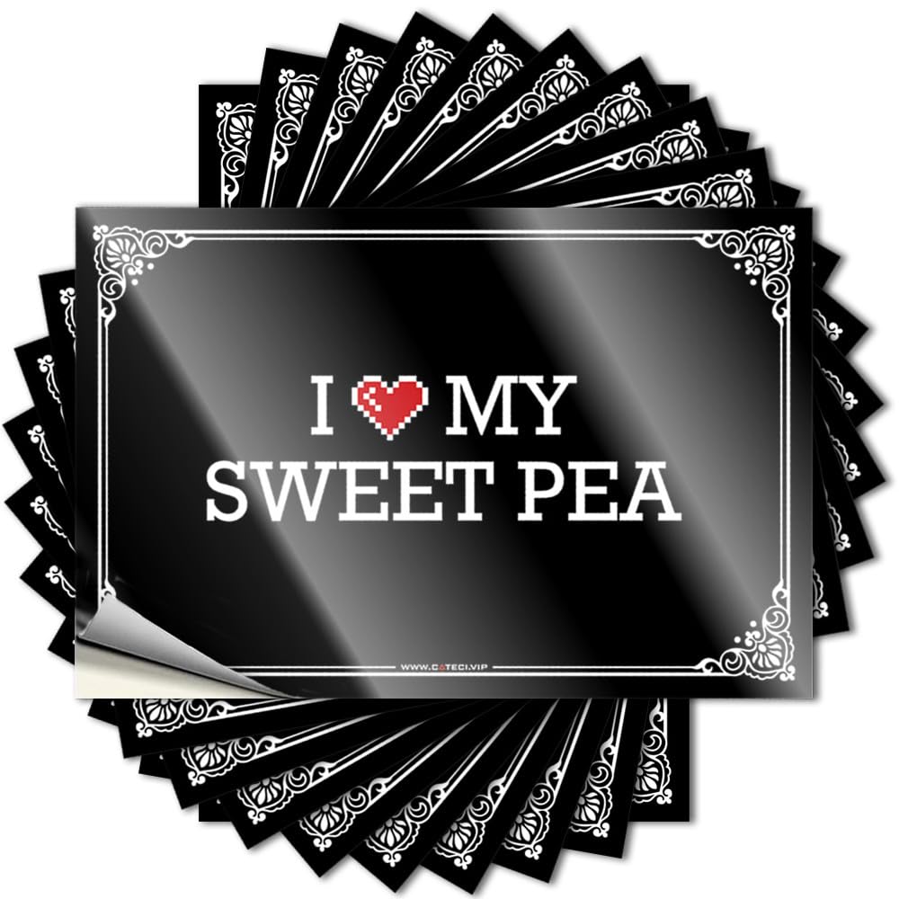Kitchen Sets Decals Helmet | I Love My Sweet Pea Western Alcohol Sticker Pack(8X12CM)