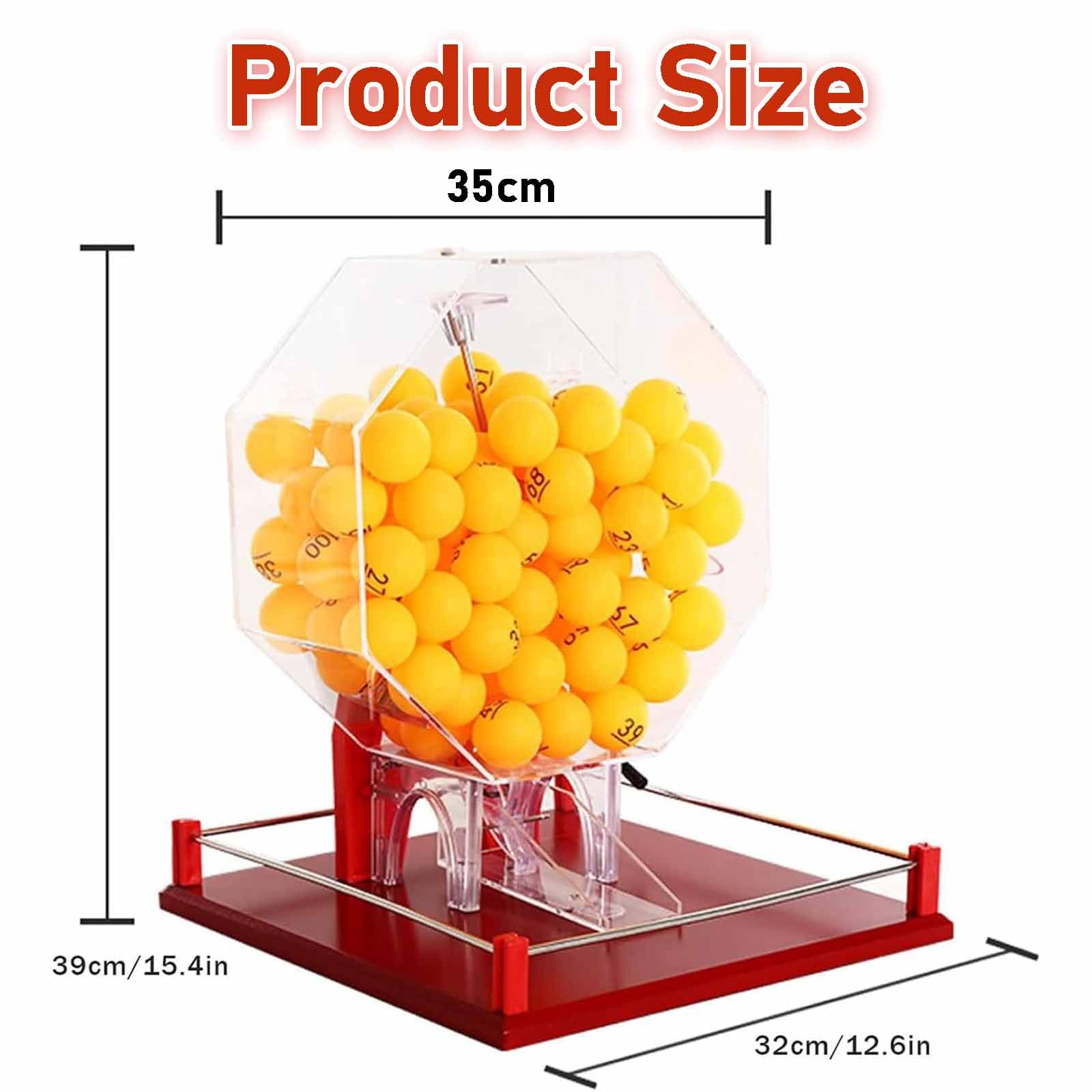 Macchina Per Lotteria Manuale Con 100 Palline Colorate Apribili E Gabbia Trasparente Visibile, Estrazione Casuale, Rilascio Fluido Delle Palline Per Shopping E Supermercati