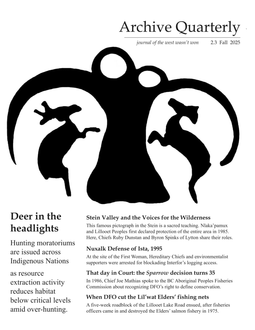Archive Quarterly ~ Fall 2025: Deer in the Headlights