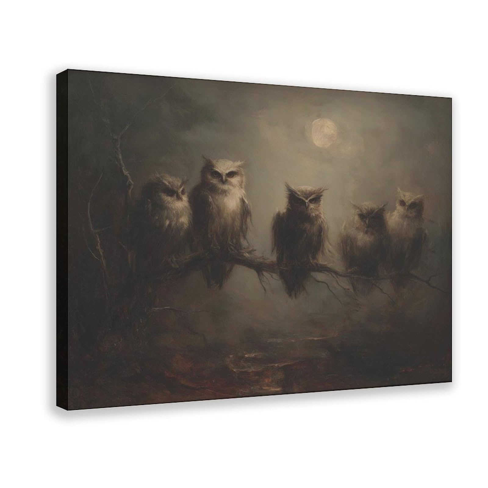 HOHHMY Poster of A Perched Owl Canvas Poster for Bedroom Decor Gift