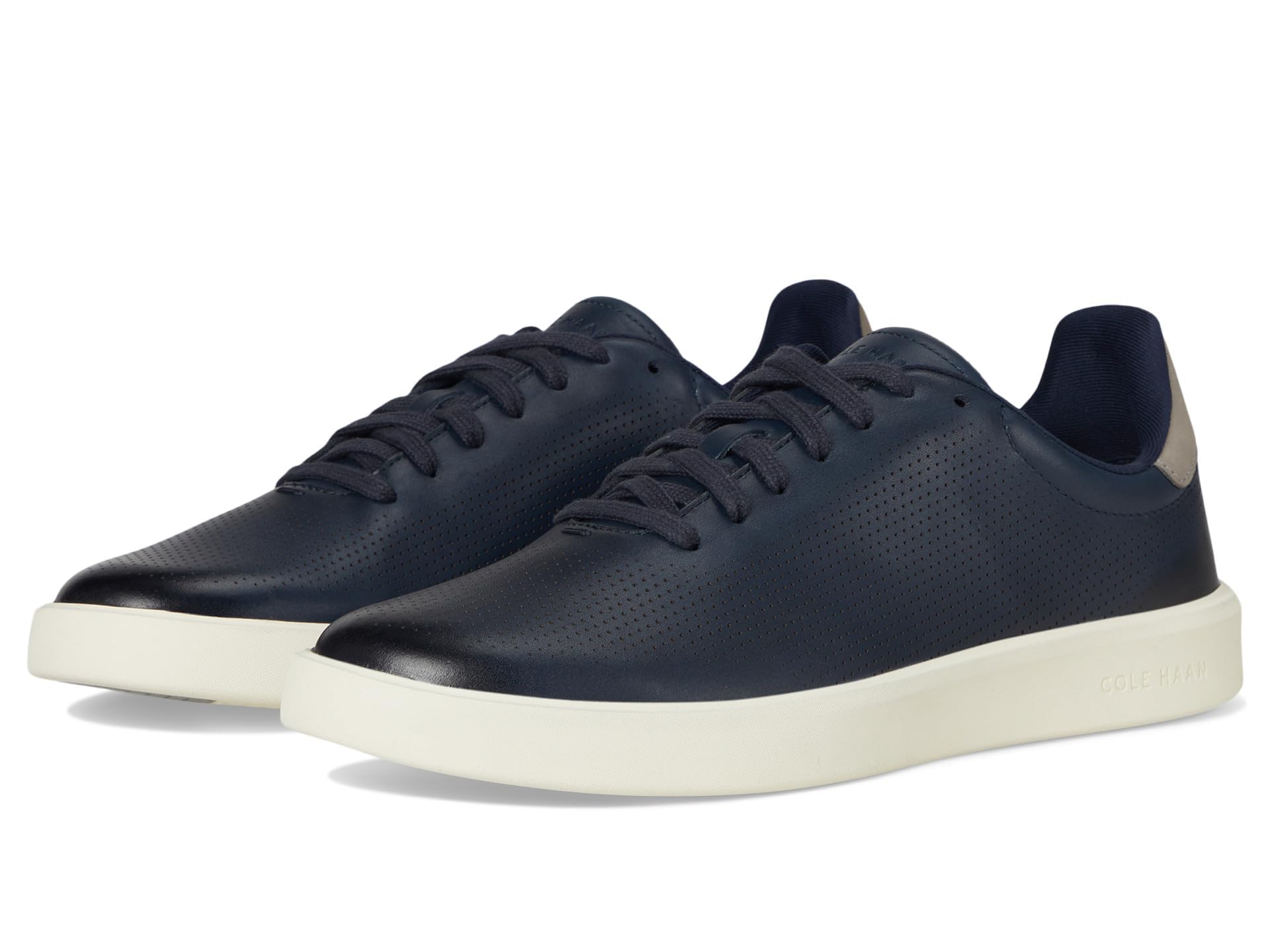 Cole Haan Men's Grand Crosscourt Daily Laser Sneakers, Navy Blazer/Sea Stone/Ivory, 11 UK