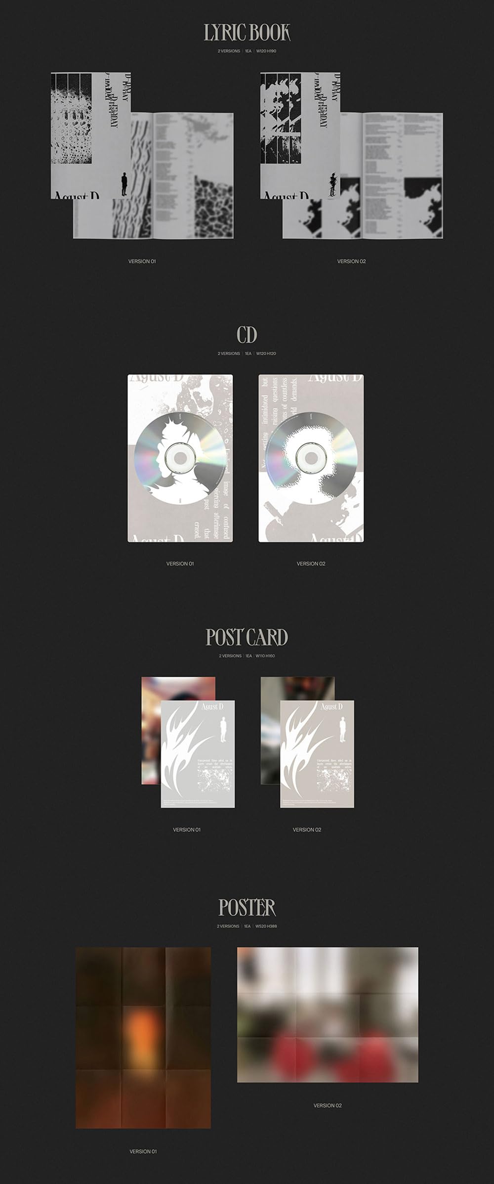AGUST D (SUGA) OF BTS - [D-DAY] Álbum SOLO, [VERSÃO 01] | Amazon