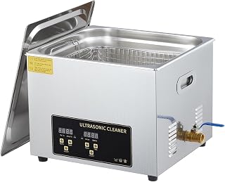 Digital Ultrasonic Cleaner 15L Timer Heatr 360W 15L Ultrasonic, 304 Stainless Steel,for Dentures Glass Industrial Parts