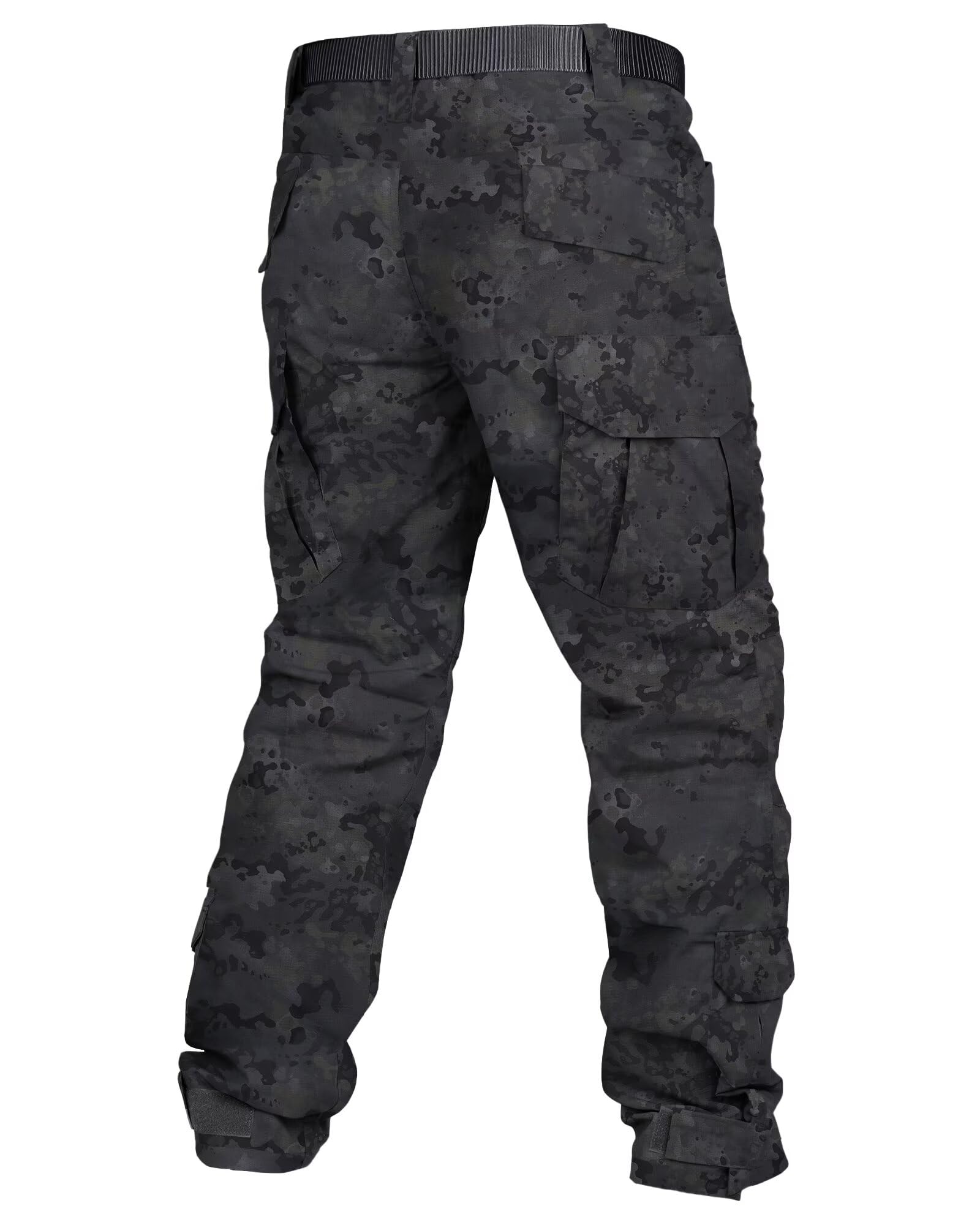 TRGPSG Men's Hiking Pants, Outdoor Lightweight Travel Pants Cargo Pants Work Pants for Men WG4F Dark Camo 34