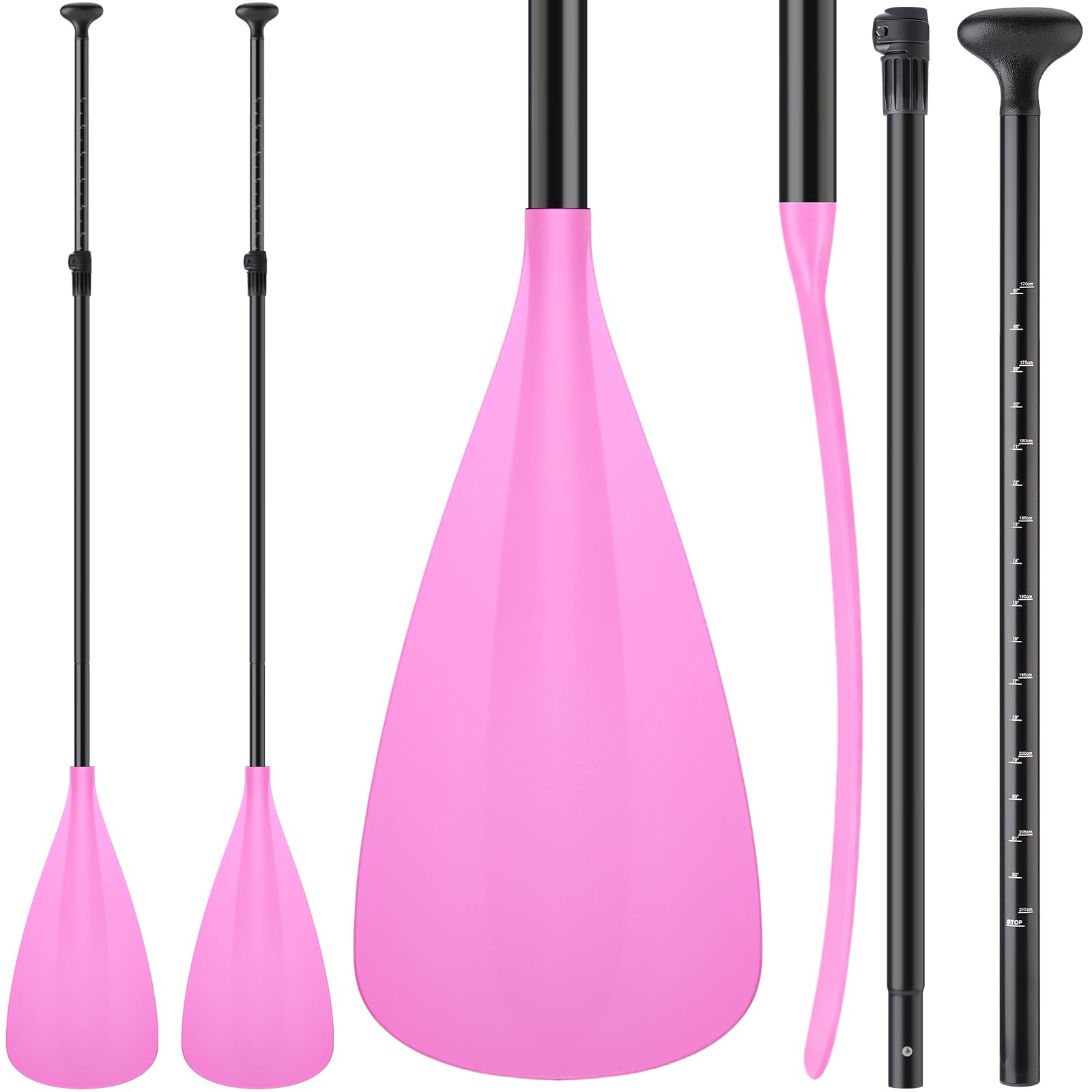 Hollowfly 4 Set 3 Piece Sup Paddle Adjustable Paddle Board Paddles