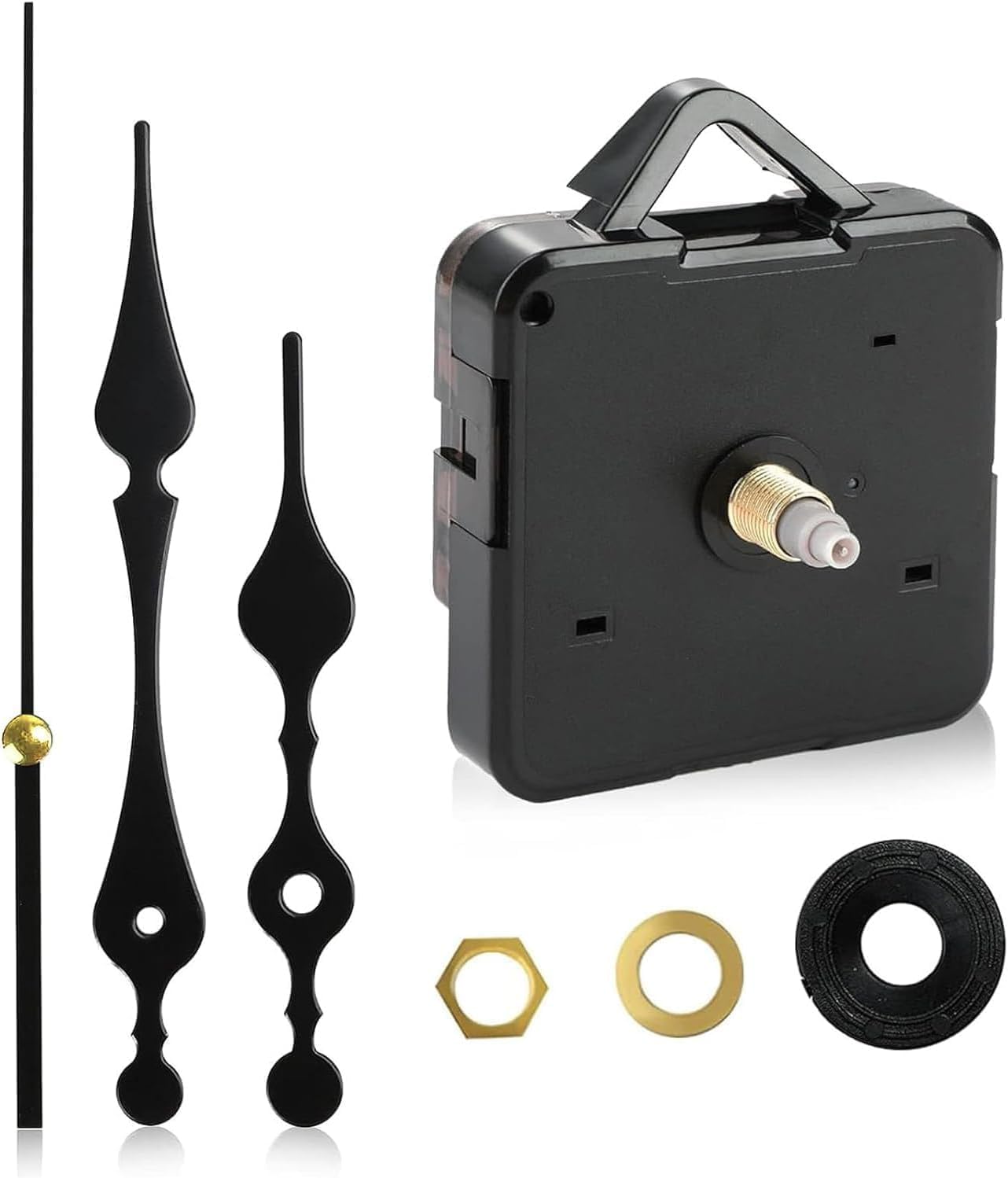 Kjzeex Main Clock Mechanisms Battery Powered, Silent Quartz Clock Mechanism Movement Kits, High Torque Movement Replacement Mechanism, Mechanisms Silent Quartz Or Repair Home Office (Main)
