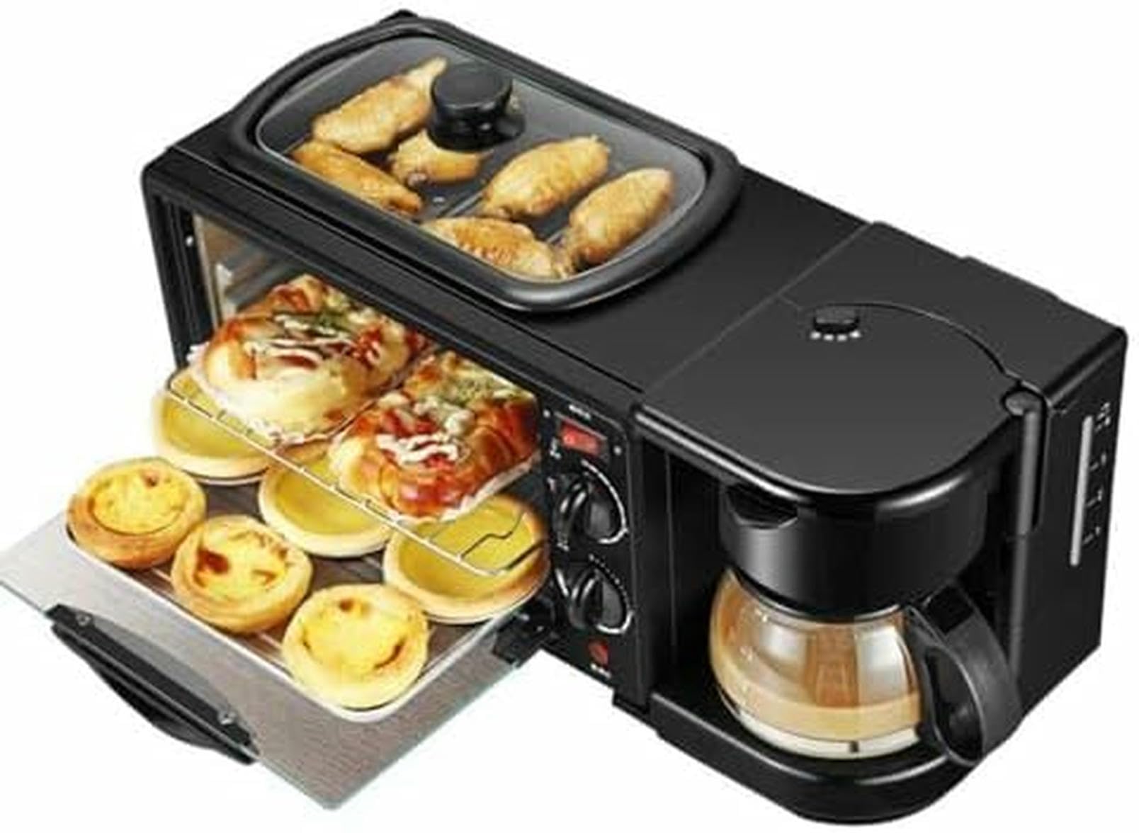 Regalo práctico con la máquina para hacer desayuno versátil y cafetera incorporada