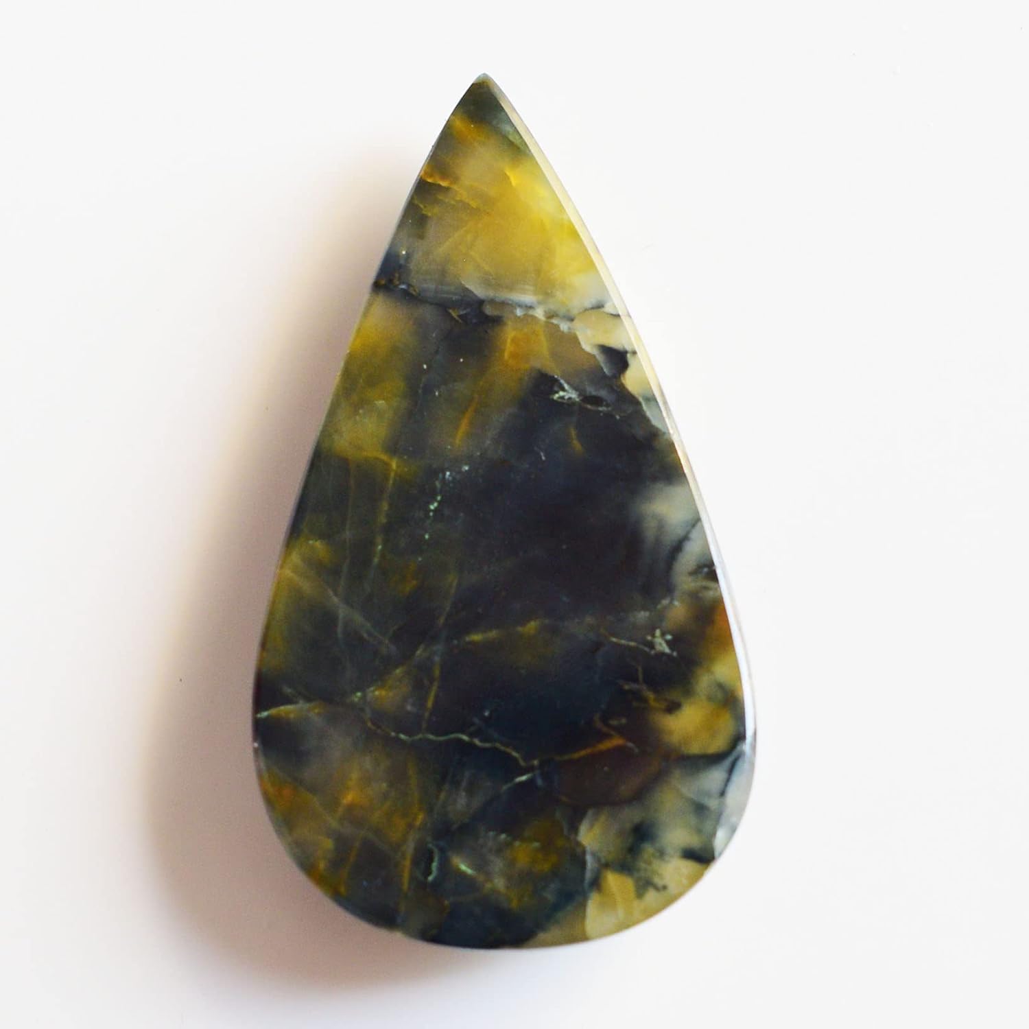 Natural Multicolor Pietersite 44 Ct Pear Cabochon Loose Gemstone Single Stone for Ring Pendant Necklace Making DIY Craft Jewelry 42x24x6 mm image 5