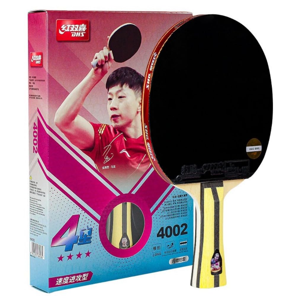Amazon.com : DHS H4002 4 Stars Table Tennis Racket, DHS Hurricane 3 ...