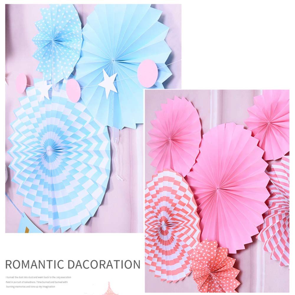 Kit de globos for fiesta de bodas de cumpleaños, decoraciones, 6 piezas de abanicos de papel colgantes, decoraciones de abanicos de papel tisú, decoraciones de arcoíris, papel colgante, decoraciones d