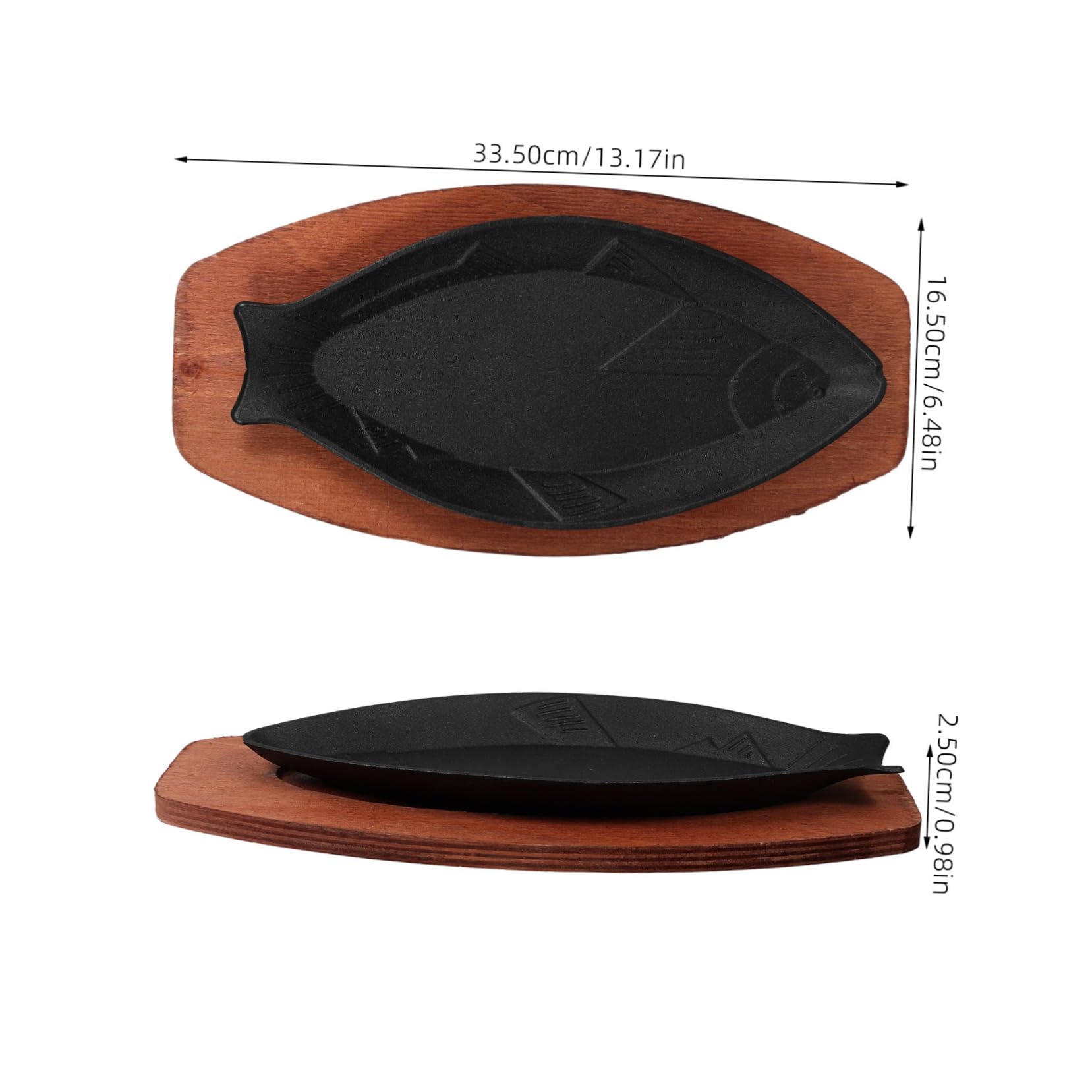 Operitacx Fish Shaped Barbecue Frying Plate Portable Non-stick Steak Pan for and Cleaning Kitchen Accessory for Bbq Parties and Gatherings