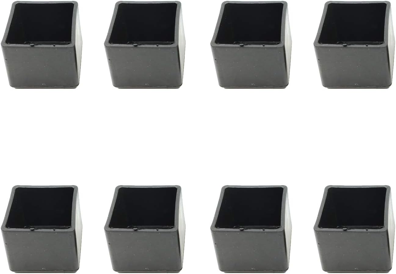 Chair Leg Caps,8-Pack Addlike Chair Leg Floor ProtectorsBlack Fit for Size 20x20mm/0.8x0.8 Square