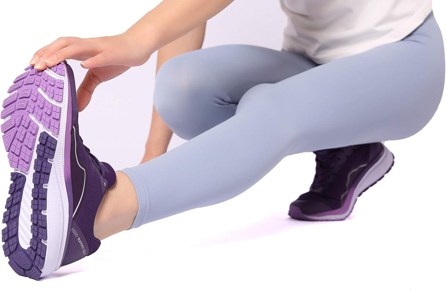 KUBUA Women's Road Running Shoes Arch Supportive Breathable Sneakers Purple