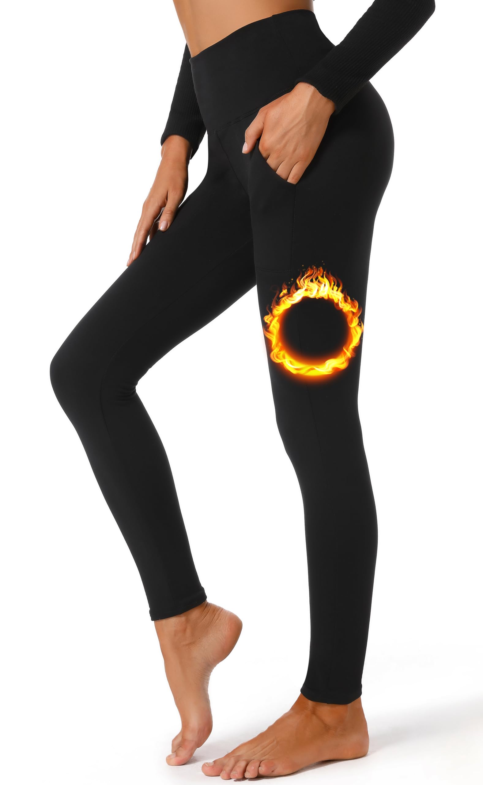 FULLSOFT Fleece Lined Leggings Women Tummy Control High Waisted Workout Winter Warm Soft Yoga Pants