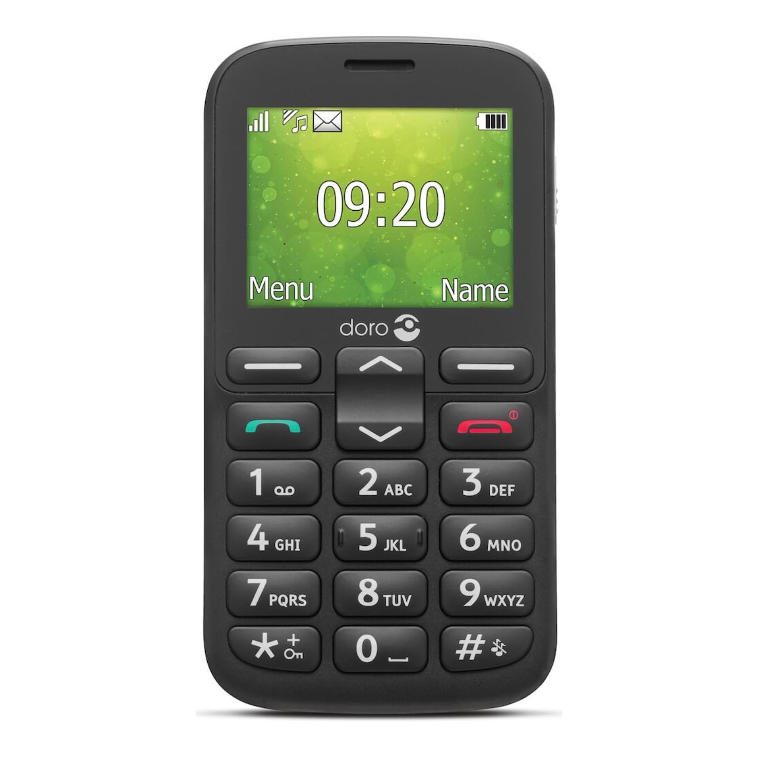 Doro 1380 Unlocked 2G Dual SIM Mobile Phone for Seniors with 2.4" Display, Camera and Assistance Button (Black) [UK and Irish Version] (Black)