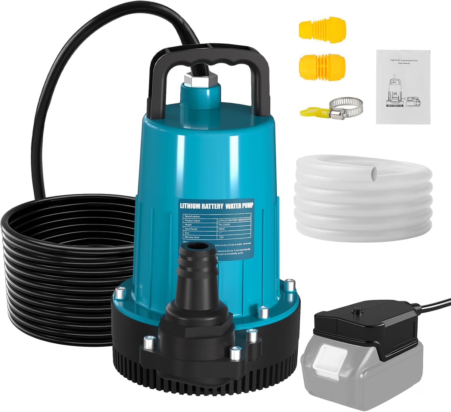 Amazon | 水中ポンプ 充電式 排水ポンプ 電動 マキタ18Vバッテリー対応