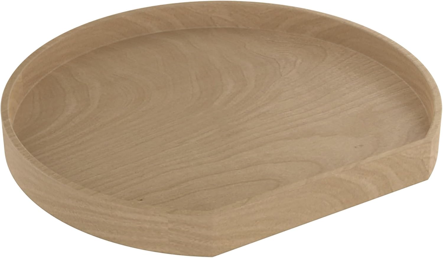 Rev-A-Shelf Single D Shape 22" Lazy Susan Organizer for Upper Corner Wall Kitchen Cabinets, Turntable Storage w/ Swivel Bearing, Wood, 4WLS201-22-BS52