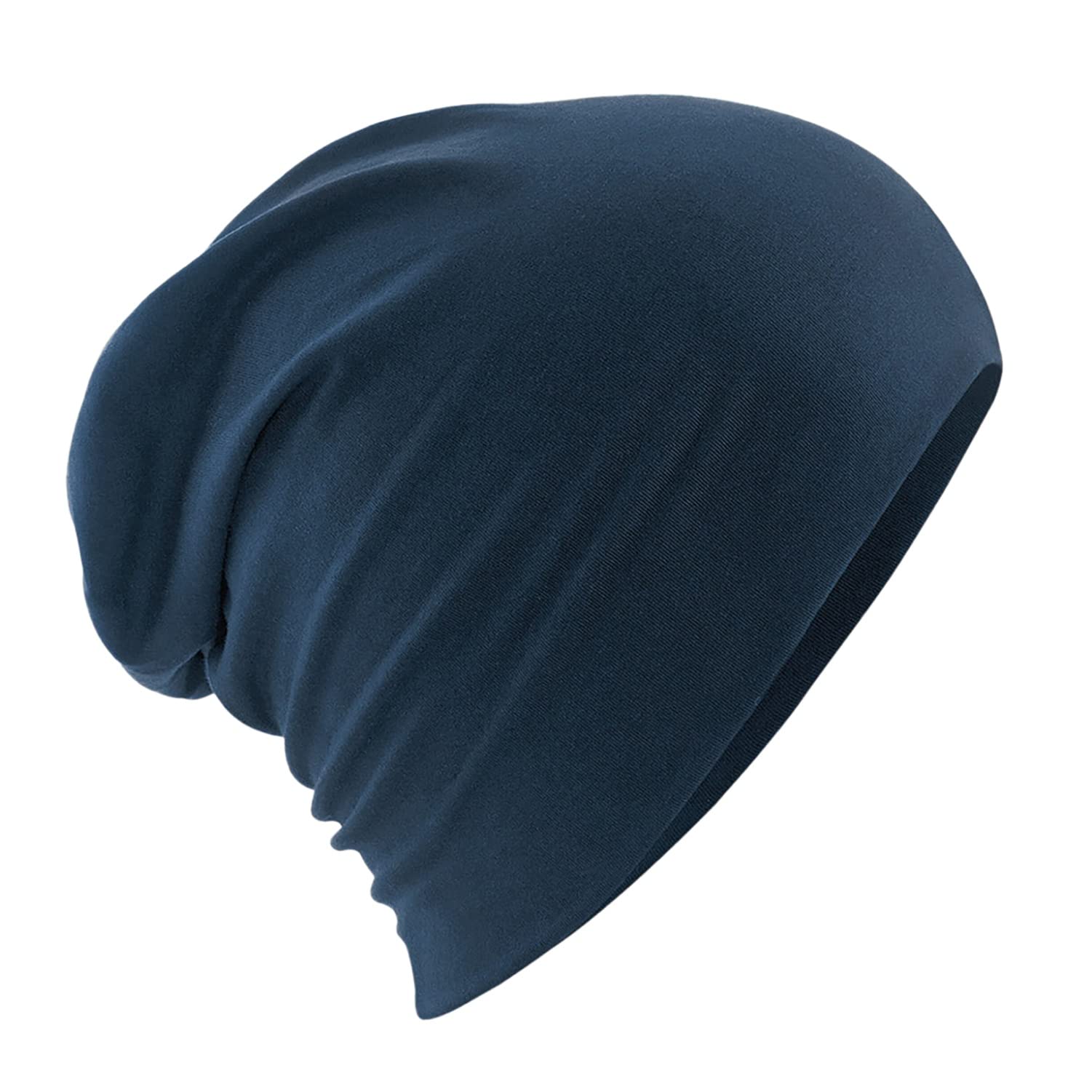 Beechfield - Double Layer Knit - Hemsedal Cotton Slouch Beanie - French Navy