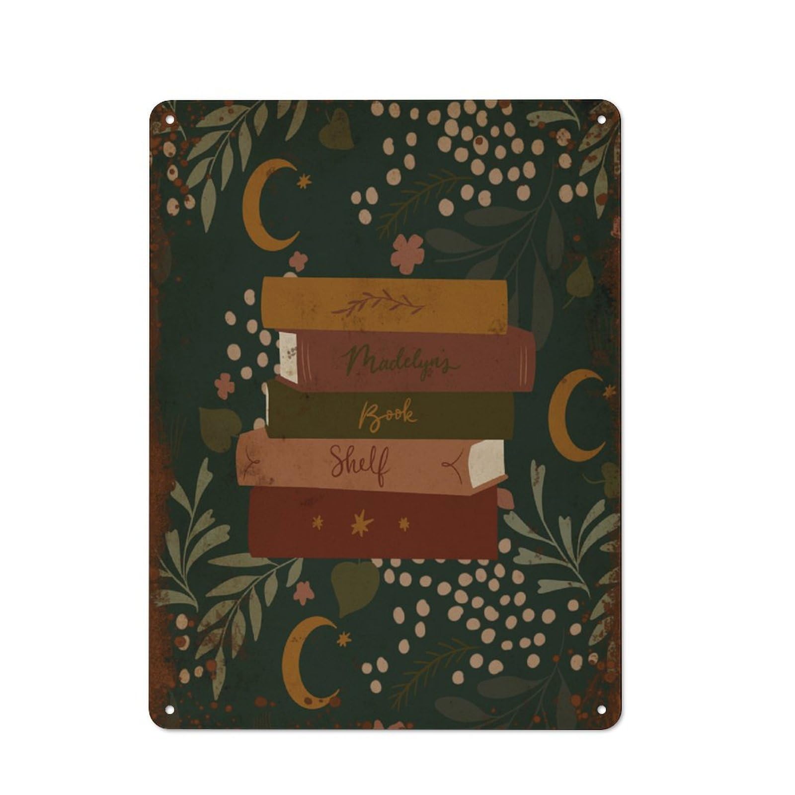 Kwqdozf Style 12X16inch Bookshelf Art,Bookshelf Decor 12X16 In