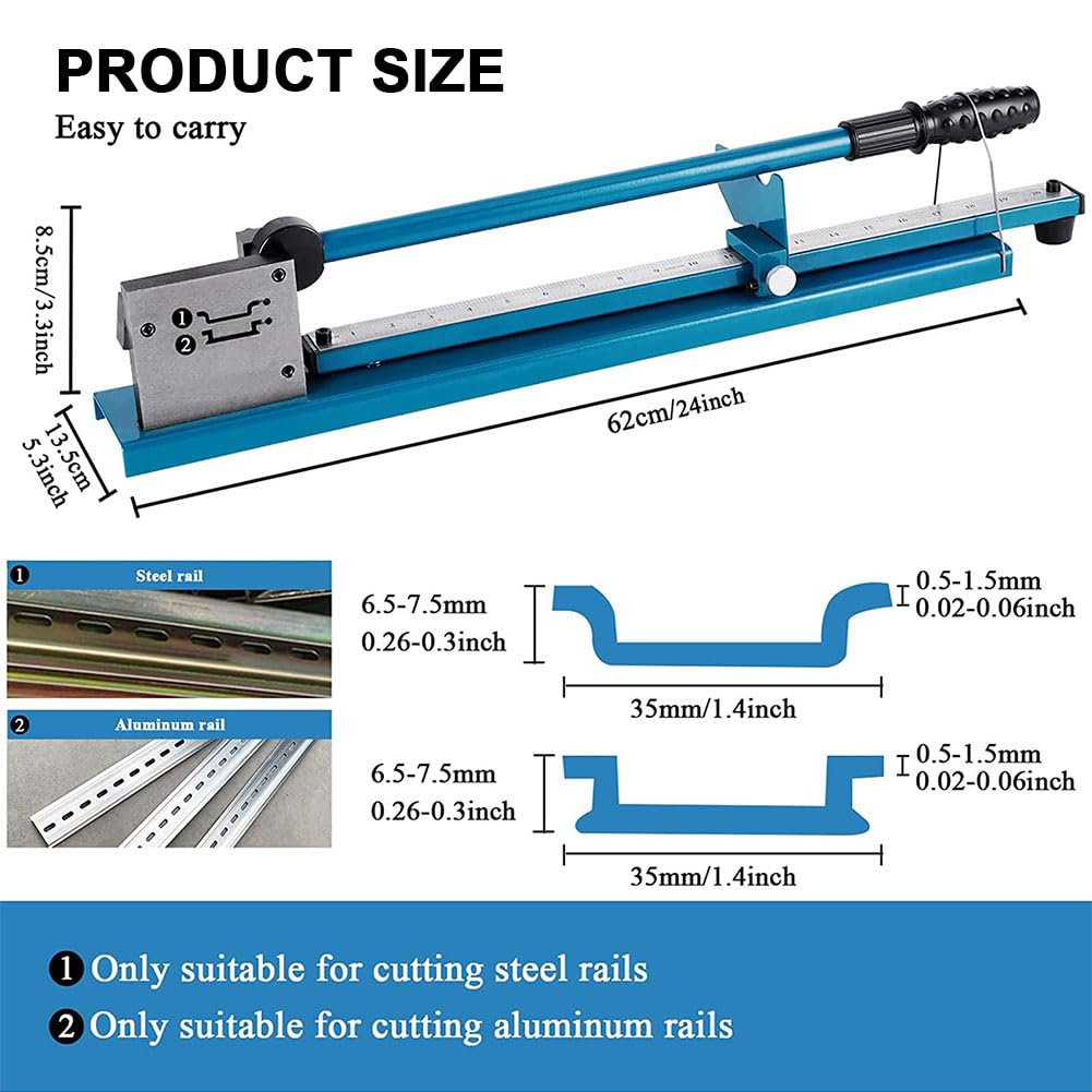 Herramienta de corte manual de riel con doble ranura y deslizador de transferencia para tronco sin costuras y corte de acero, perfecto para bricolaje y uso profesional