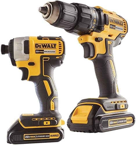 Dewalt 20V MAX Cordless Compact Brushless 1/2" Drill/Driver and 1/4" Impact Combo Kit (2 drill/drivers & 2 batteries)