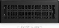 Vista 10 de Decor Grates LTH410-BLK Rejilla de piso de celosía, 4x10 pulgadas, negro