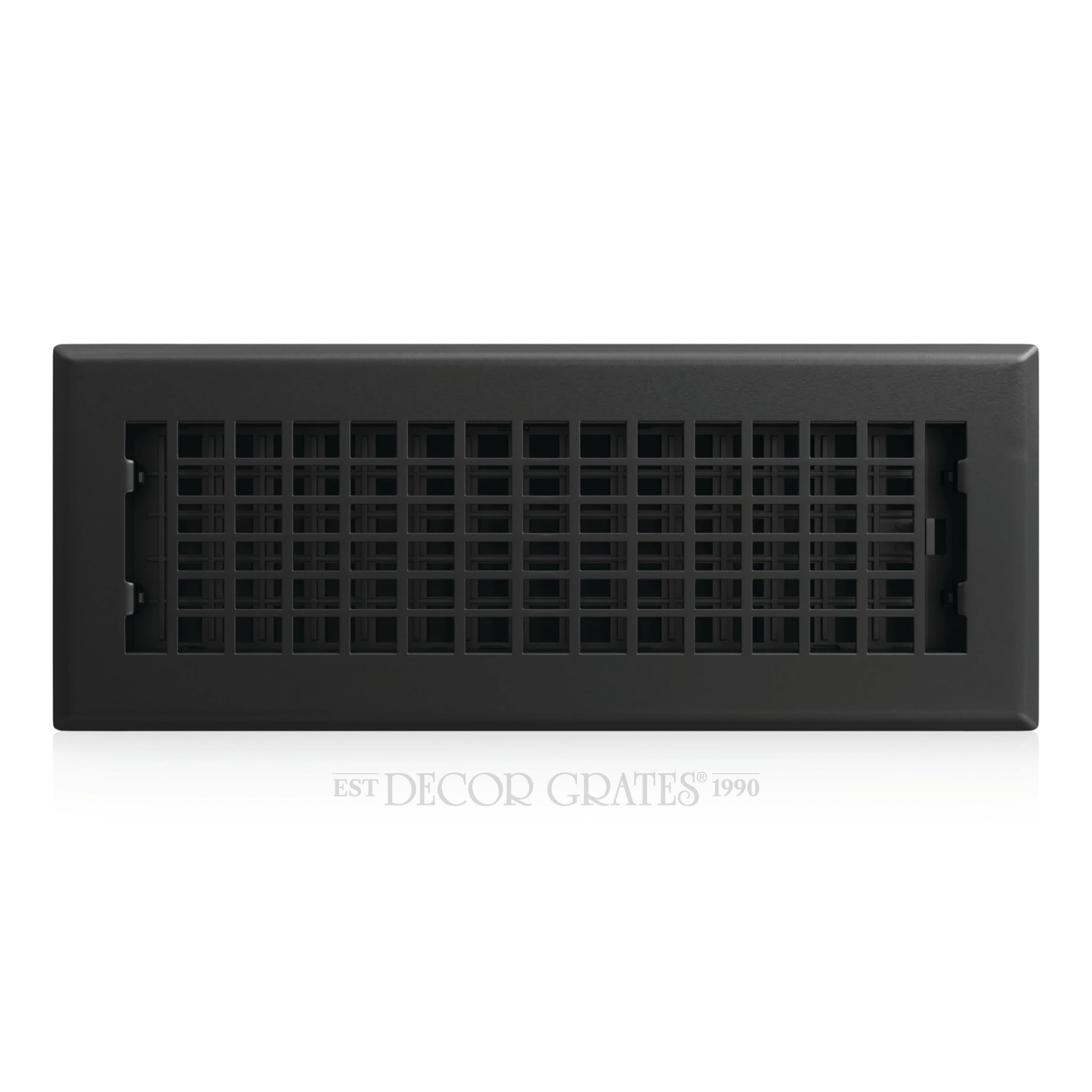 Decor Grates LTH310-BLK Lattice Floor Register, 3x10 Inches, Black,(Alloy Steel, Plastic)
